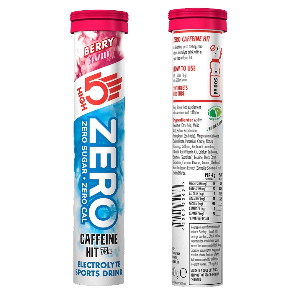 HIGH5 Zero Caffeine Hit Electrolyte Tablets - 8 X Tubes Of 20 - Image 2